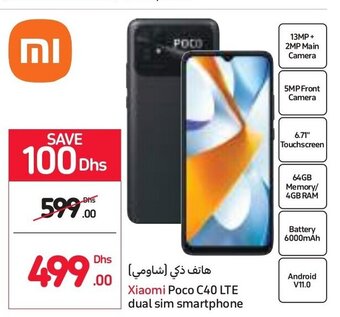 Carrefour Xiaomi Poco C40 LTE dual sim smartphone offer