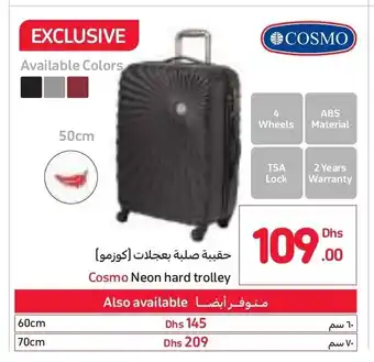 Carrefour Cosmo Neon hard trolley 50 cm offer