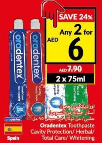 Viva Oradentex toothpaste cavity protection/ herbal/ total care/ whitening offer