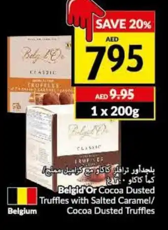 Viva Belgid'or cocoa dusted truffles with salted caramel/ cocoa dusted truffles 1 x 200g offer