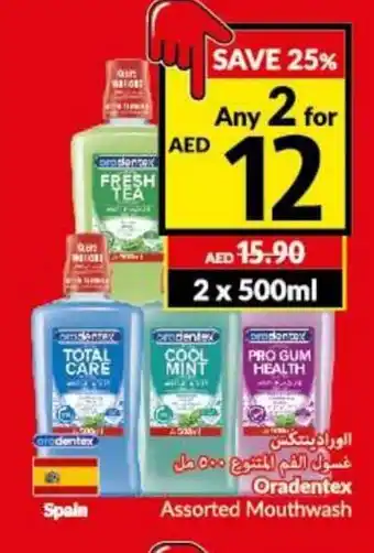 Viva Oradentex assorted mouthwash 2 x 500ml offer