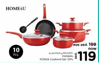 Home4U n/stick cookware set 10pc