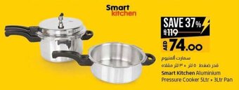 Lulu Hypermarket Smart Kitchen Aluminium Pressure Cooker 5Ltr+3Ltr Pan offer