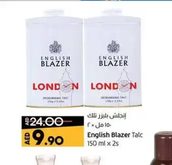 Lulu Hypermarket English Blazer Talc 150ml x 2s offer