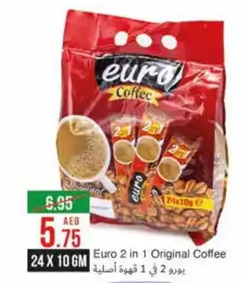 West Zone Supermarket Euro 2 in 1 Original Coffee 24 x 10 gm offer