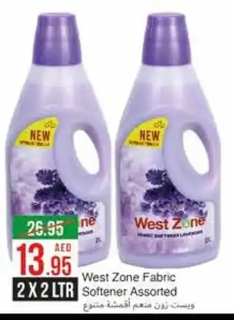West Zone Supermarket West ZOne Fabric Softener Assorted 2 x 2 Ltr offer