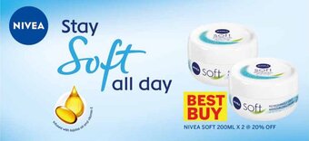 West Zone Supermarket Nivea Soft 200ml x 2 offer