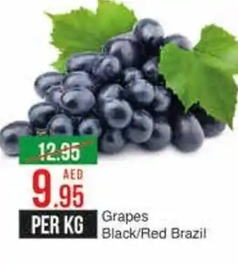 West Zone Supermarket Grapes Black/Red Brazil per kg offer