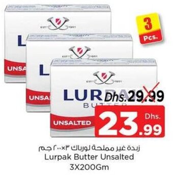 Nesto Lurpak Butter Unsalted 3x200Gm offer
