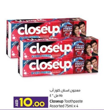 Lulu Hypermarket Closeup Toothpaste Assorted 75mlx4 offer