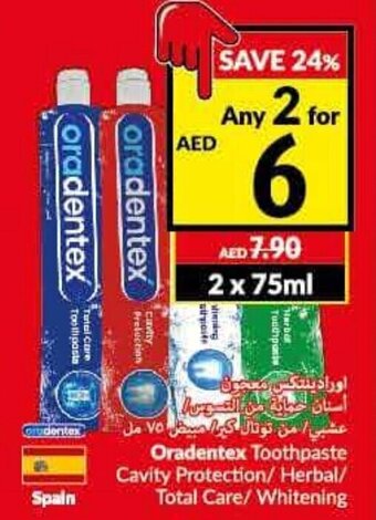 Viva Oradentex Toothpaste Cavity Protection/ Herbal/ Total Care/ Whitening offer