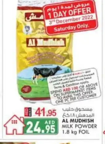 KM Trading Al mudhish milk powder 1.8kg foil offer