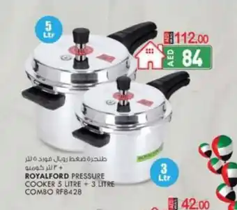 KM Trading Royalford Pressure Cooker 5 Litre + Litre Combo RF8428 offer