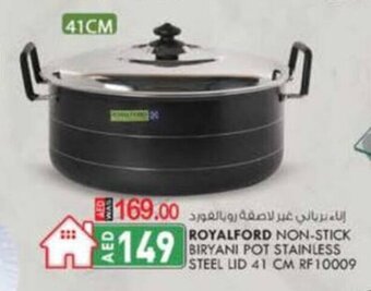 KM Trading Royalford Non-Stick Biryani Pot Stainless Steel Lid 41 cm RF10009 offer