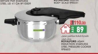KM Trading Royalford Asan Induction Stainless Steel Pressure Cooker RF8603 offer