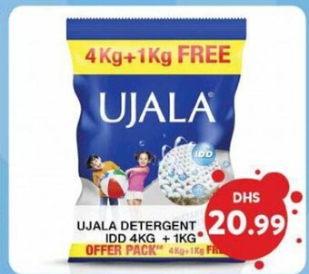Grand Hyper Market Ujala detergent IDD 4kg + 1kg offer
