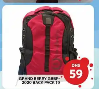Grand Hyper Market Grand berry GBBP2020 back pack 19 offer