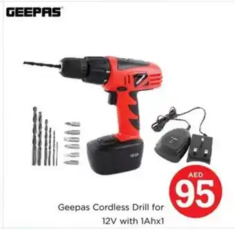 Nesto Geepas Cordless Drill For 12V with 1Ahx1 offer
