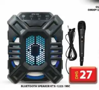Grand Hyper Market Bluetooth Speaker KTX-1222/MIC offer