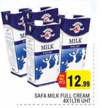 Pasons Safa Milk Full Cream 4x1Ltr UHT offer