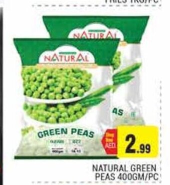 Pasons Natural Green Peas 400gm/pc offer