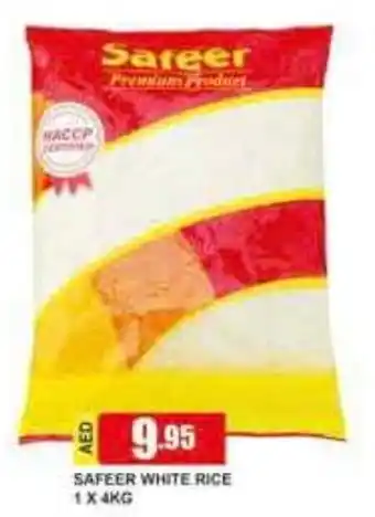 Safeer Market Safeer White Rice 1 x 4kg offer