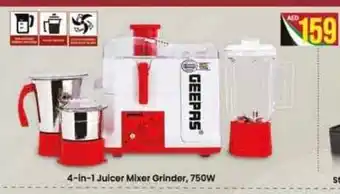 Safeer Market 4-in-1 juicer mixer grinder, 750W offer