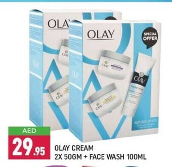 Shaklan Olay cream 2 x 50gm + face wash 100ml offer