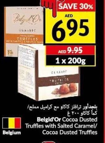 Viva Belgid'Or Cocoa Dusted Truffles with Salted Caramel Cocoa Dusted Truffles 200g offer
