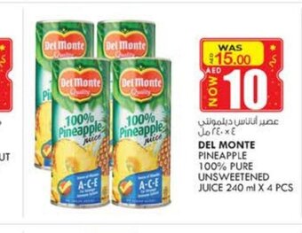 KM Trading Del monte pineapple 100% pure unsweetened juice 240ml x 4pcs offer
