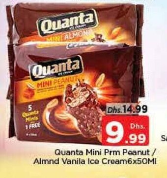 Nesto Quanta Mini Prm Peanut/Almond Vanila Ice Cream 6x50ml offer