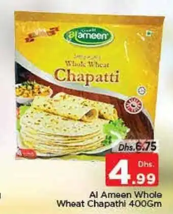 Nesto Al Ameen Whole Wheat Chapathi 400gm offer