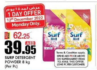 KM Trading Surf Detergent Powder 8 Kg Per Pc offer