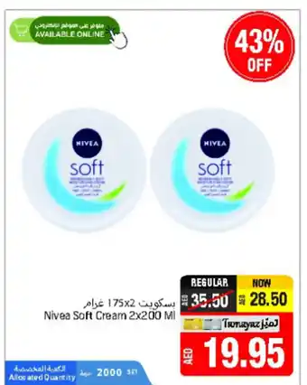 Union Coop Nivea soft cream 2x200ml offer