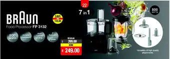 Union Coop Braun food processor FP 3132 2,1L. 800 watts. 7in1 offer