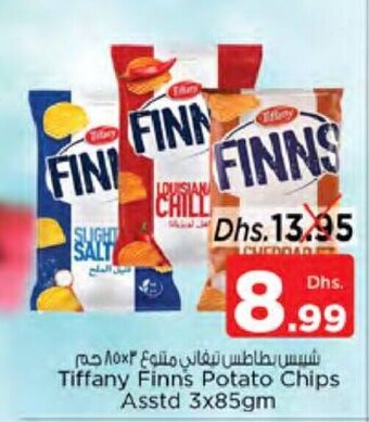 Nesto Tiffany Finns Potato Chips Asstd 3 x 85gm offer