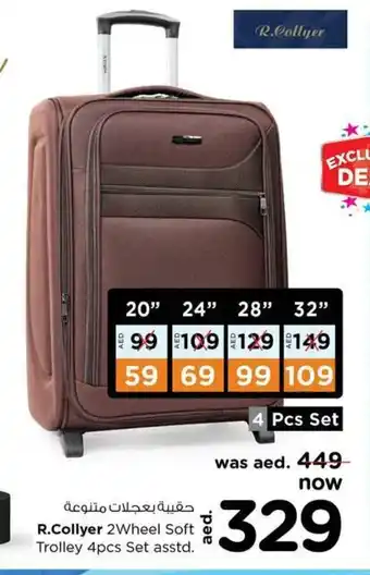 Nesto R.Collyer 2 Wheel Soft Trolley 4 Pcs Set Asstd offer