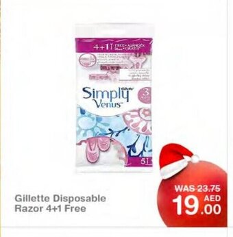 Choithrams Gillette disposable razor 4 + 1 free offer