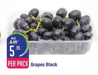 West Zone Supermarket Grapes Black Per Pack offer