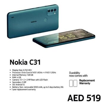 Lulu Hypermarket Nokia C31 offer