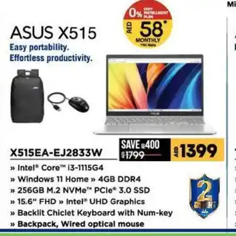 Lulu Hypermarket Asus X151EA-EJ2833W offer