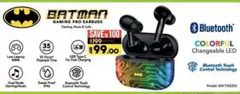 Lulu Hypermarket Batman Gaming Pro Earbuds offer