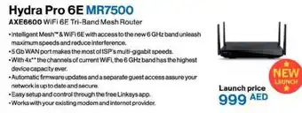 Lulu Hypermarket Hydra Pro 6E MR7500 AXE6600 WiFi Tri-Band Mesh Router offer