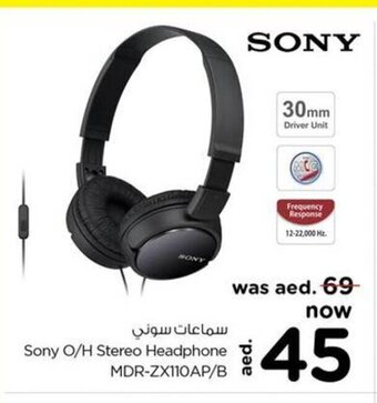 Nesto Sony O/H stereo headphone MDR-ZX110AP/B offer