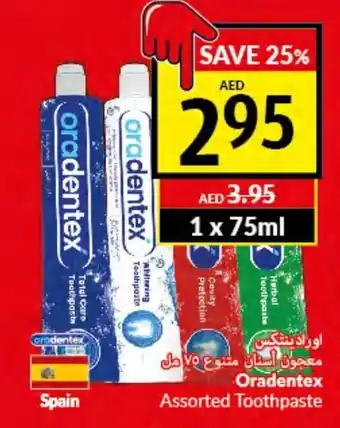 Viva Oradentex assorted toothpaste 75ml offer