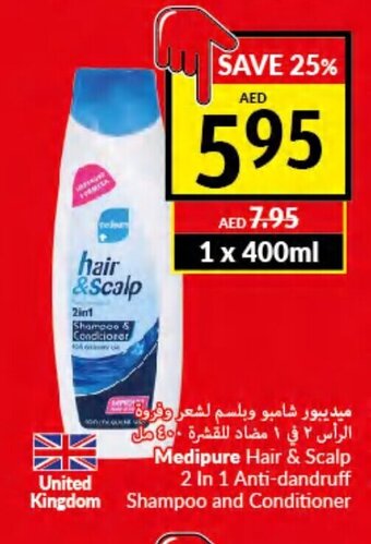 Viva Medipure hair & scalp 2 in 1 anti-dandruff shampoo and conditioner 400ml offer