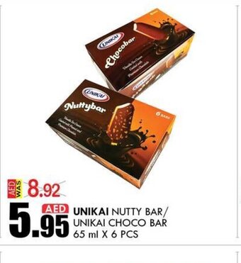 KM Trading Unikai nutty bar/ choco bar 65ml x 6pcs offer