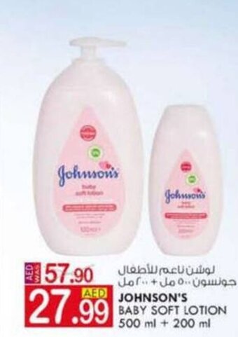 KM Trading Johnson's Baby Soft Lotion 500ml + 200ml offer
