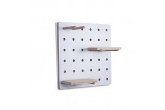 Pan melamine & wood square step wall shelf 