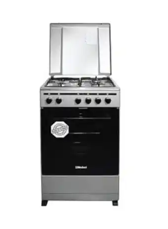 Noon 3 gas burners+ 1 hot plate 50 x 50 cm, electric oven, enamel grids, 1 year warranty ngc5300s silver offer